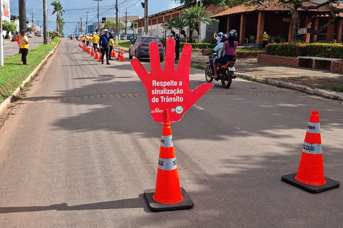 Detran promove ações educativas com o tema Respeito aos ciclistas, em Cacoal - News Rondônia