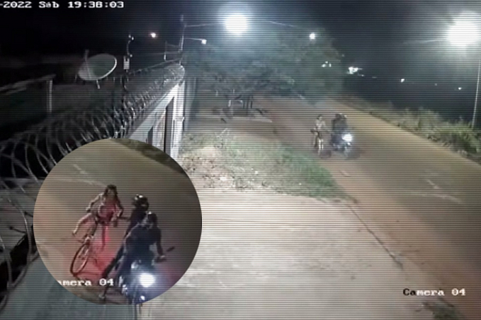Bandidos são filmados assaltando uma ciclista; crime aconteceu em Guajará-Mirim - News Rondônia