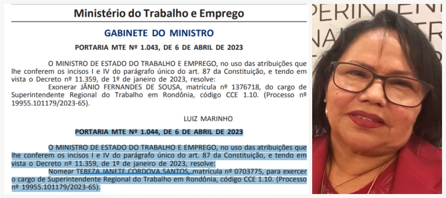 Tereza Córdova, promovida a Superintendente Regional do Trabalho, priorizará a valorização do trabalhador - News Rondônia