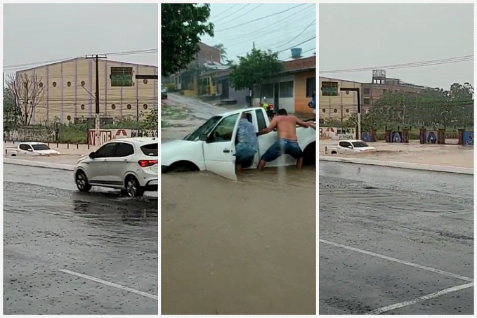 Ruas alagadas, veículos submersos, rio-branquense tem sexta-feira de cão com chuvas anunciadas pelo Inmet - News Rondônia