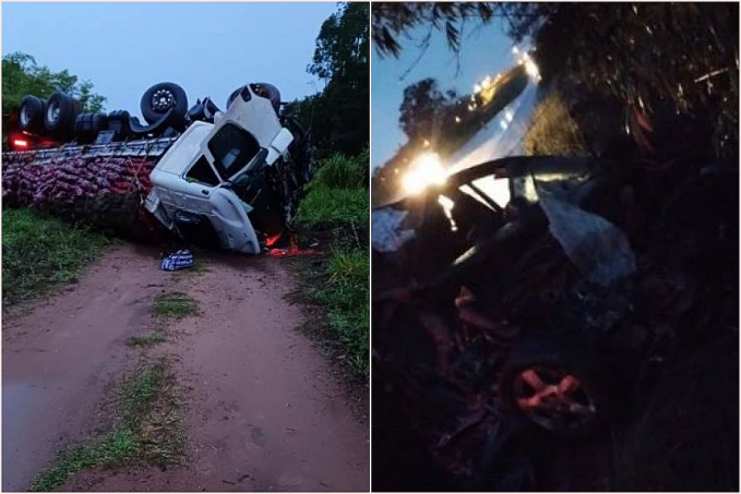 Três homens mortos na batida frontal entre Corolla e caminhão verdureiro na BR 364 seriam da cidade de Ariquemes - News Rondônia