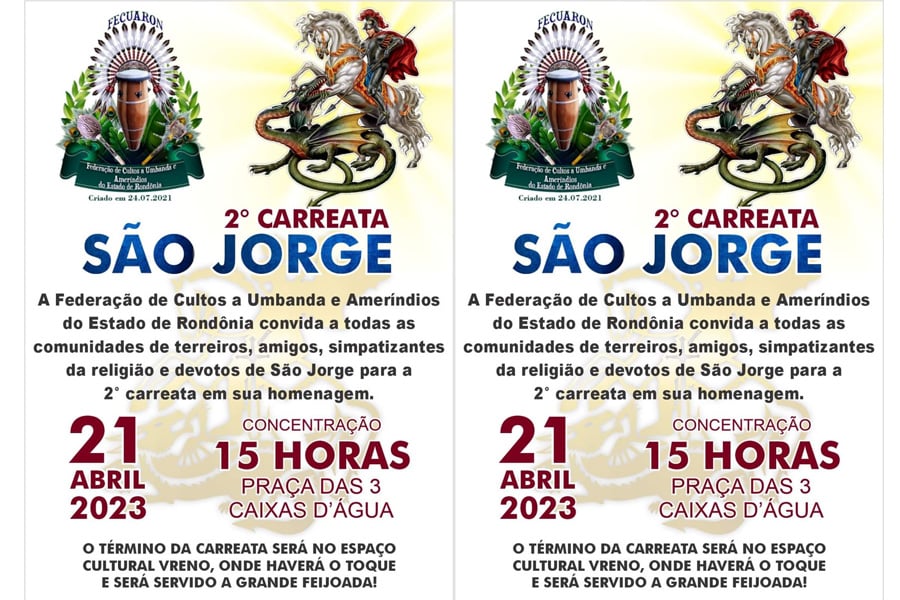 2ª Carreata São Jorge acontece nesta sexta-feira (21) - News Rondônia