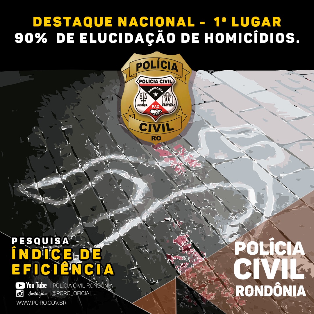 Polícia Civil de Rondônia é a 1ª do país em esclarecimento de homicídios - News Rondônia