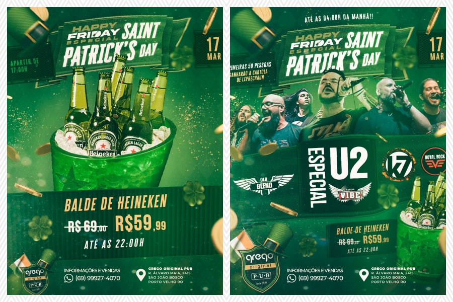 Agenda News: Para comemorar Saint Patricks Day, Grego Original Pub realizará Especial U2, por Renata Camurça - News Rondônia