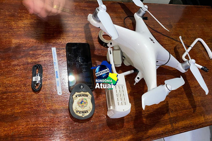 Cena de Filme  Polícia Penal de Ji-Paraná abate drone que sobrevoava Presídio Agenor Martins de Carvalho - News Rondônia