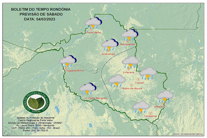 BOLETIM DO TEMPO: Previsão para esse sábado 04 - News Rondônia