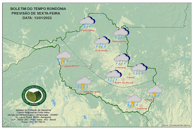 BOLETIM DO TEMPO: Previsão para essa sexta-feira 13 - News Rondônia