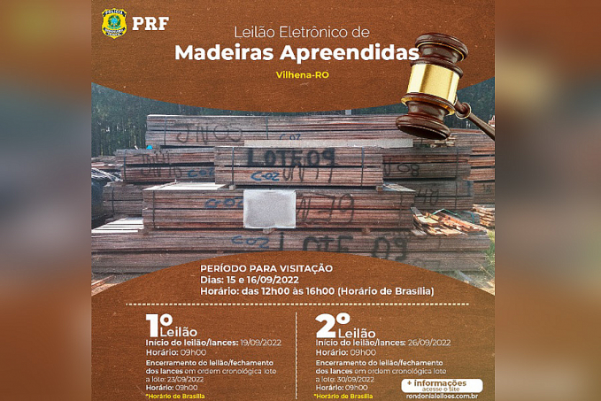 Em Vilhena, PRF realizará leilão de madeira apreendida - News Rondônia
