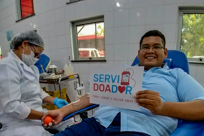 Servidores da Secom do Governo de Rondônia doam sangue e contribuem com estoque da Fhemeron - News Rondônia