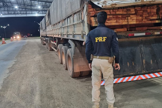Em Ariquemes, PRF identifica transporte irregular de madeira - News Rondônia