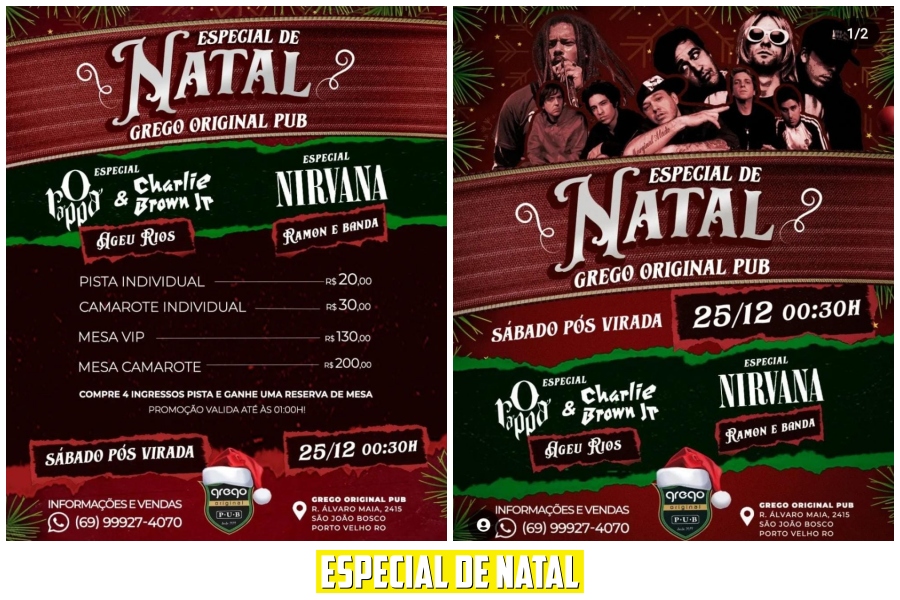 Agenda News: Final de ano no Grego Original Pub, por Renata Camurça - News Rondônia
