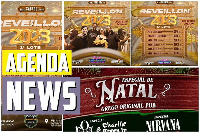 Agenda News: Final de ano no Grego Original Pub, por Renata Camurça - News Rondônia