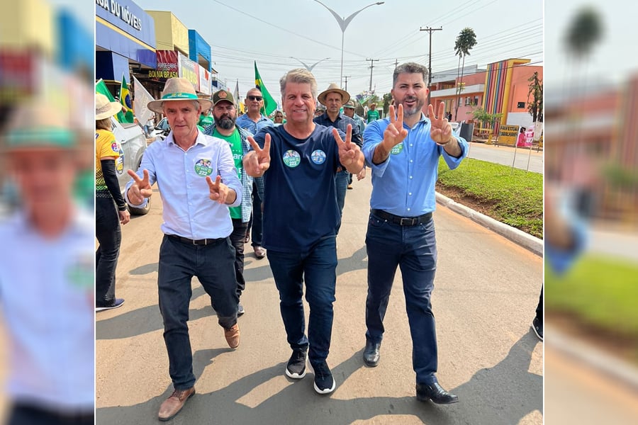 Salatiel Rodrigues participa caminhada pelo cone sul junto com Marcos Rogério e Jaime Bagatolli - News Rondônia