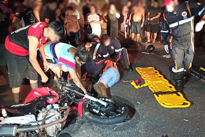 Motociclista colide contra ônibus e vai parar no Pronto-Socorro - News Rondônia