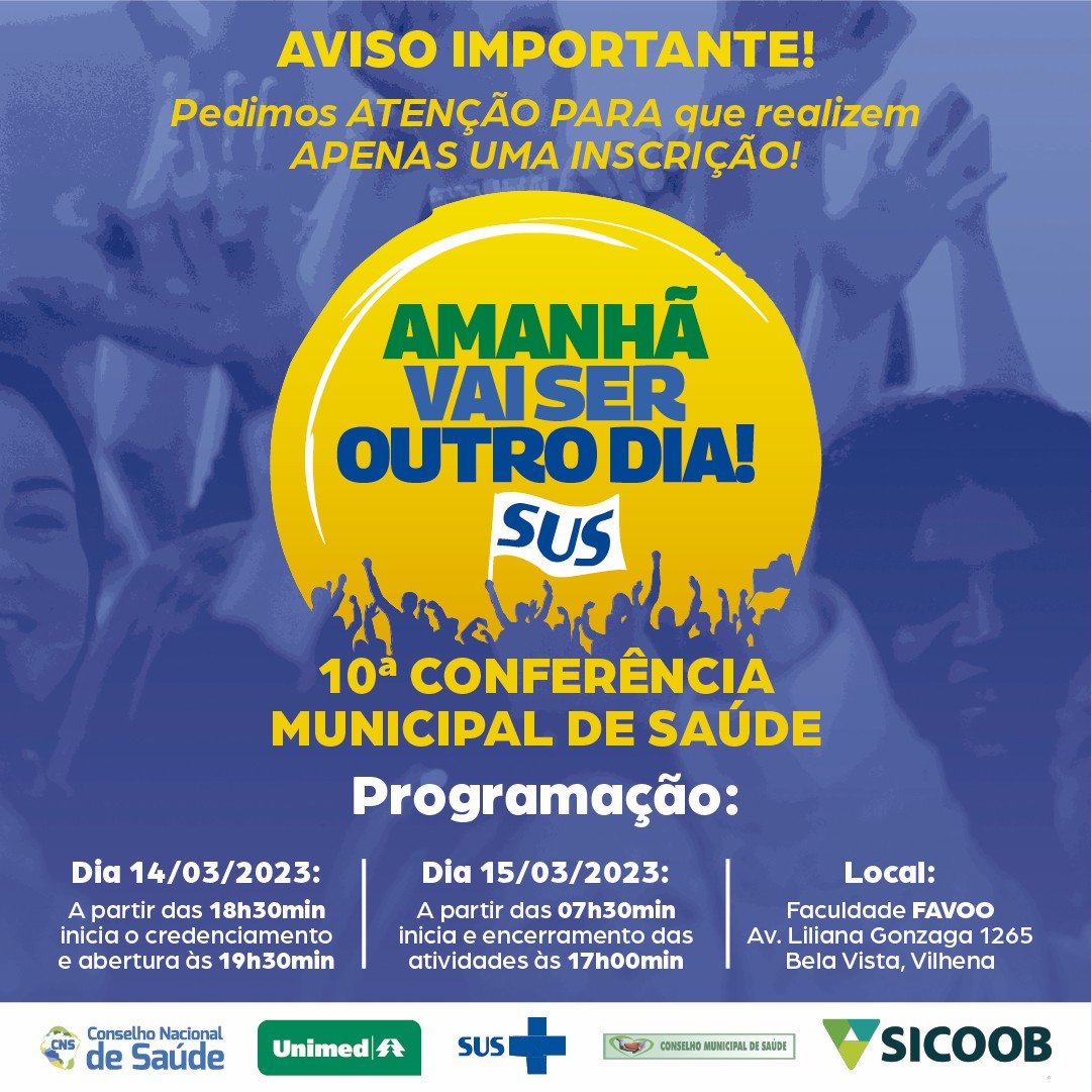 Prefeitura de Vilhena convida população para a 10ª Conferência Municipal de Saúde - News Rondônia