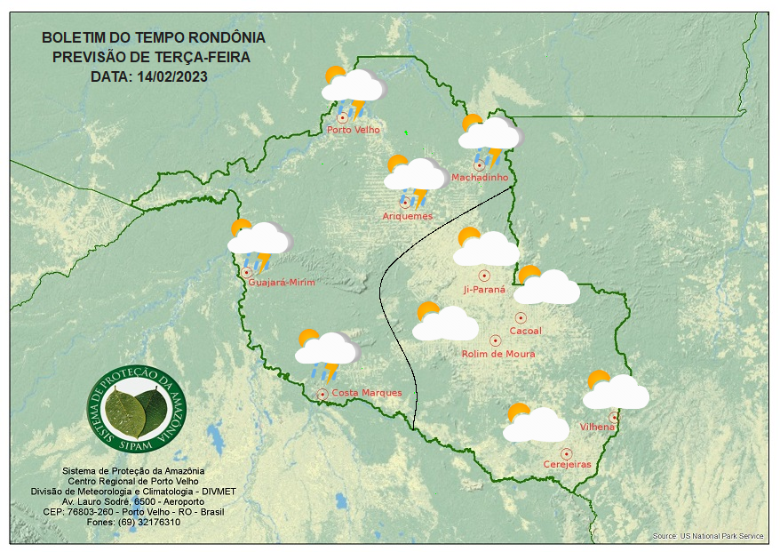BOLETIM DO TEMPO: Previsão para essa terça-feira 14 - News Rondônia