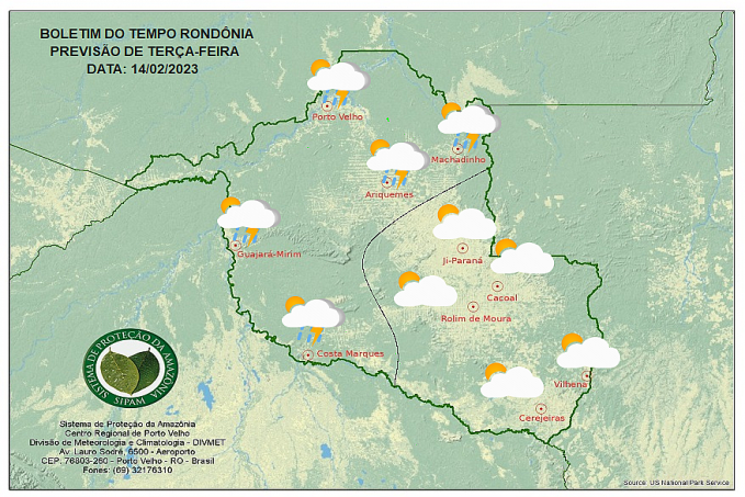 BOLETIM DO TEMPO: Previsão para essa terça-feira 14 - News Rondônia