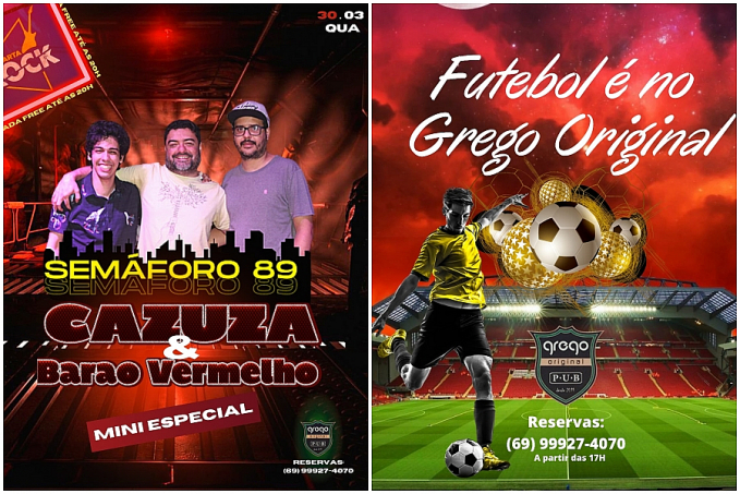 QUARTA ROCK - Hoje tem transmissão do jogo Flamengo e os especiais Cazuza e Barão Vermelho no Grego Original - News Rondônia