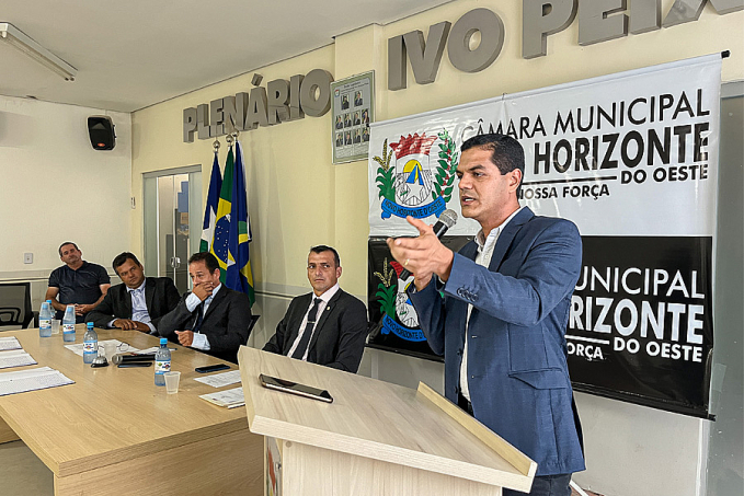 Deputado Cássio Gois participa da 1ª Sessão Ordinária da Câmara Municipal de Novo Horizonte d'Oeste - News Rondônia