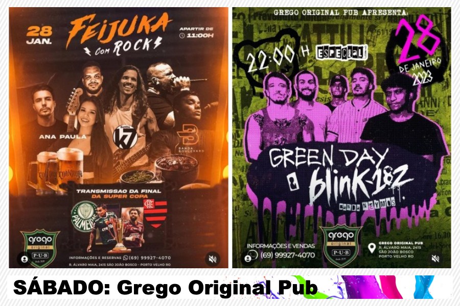 Agenda News: Final de semana tem Especial de Rock, Festa Open Bar e Transmissão da final da Super Copa, por Renata Camurça - News Rondônia