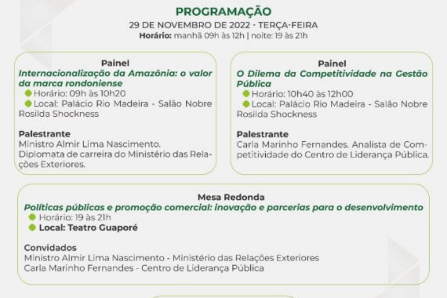 Invest Rondônia realizará Fórum do Desenvolvimento Econômico de Rondônia, dia 29 - News Rondônia