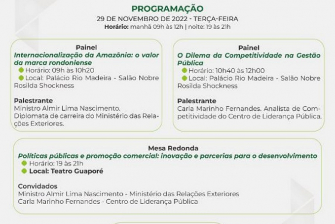 Invest Rondônia realizará Fórum do Desenvolvimento Econômico de Rondônia, dia 29 - News Rondônia