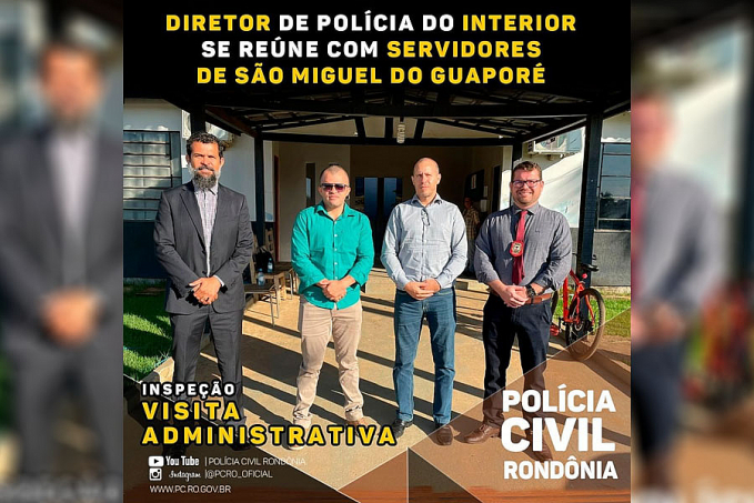 Departamento de Polícia do Interior realiza visita administrativa em unidades de Rolim de Moura e São Miguel do Guaporé-RO - News Rondônia