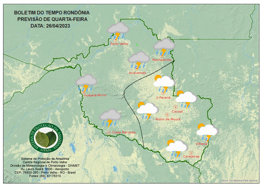 BOLETIM DO TEMPO: Previsão para essa quarta-feira 26 - News Rondônia