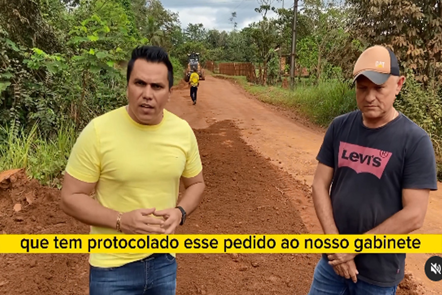 Vereador Edimilson Dourado tem pedido atendido para serviço de patrolamento e encascalhamento na Estrada da Colônia Viçosa - News Rondônia