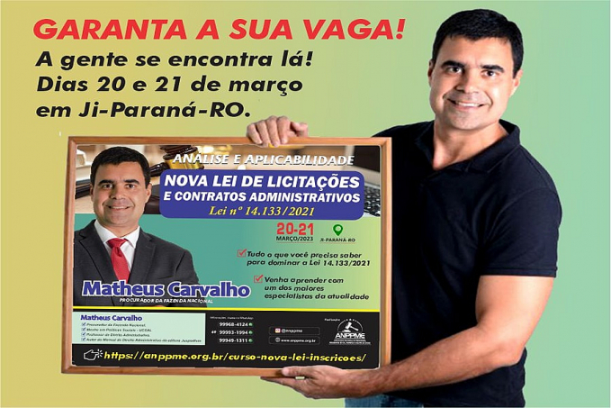 Curso sobre a Nova Lei de Licitações em Ji-Paraná - News Rondônia