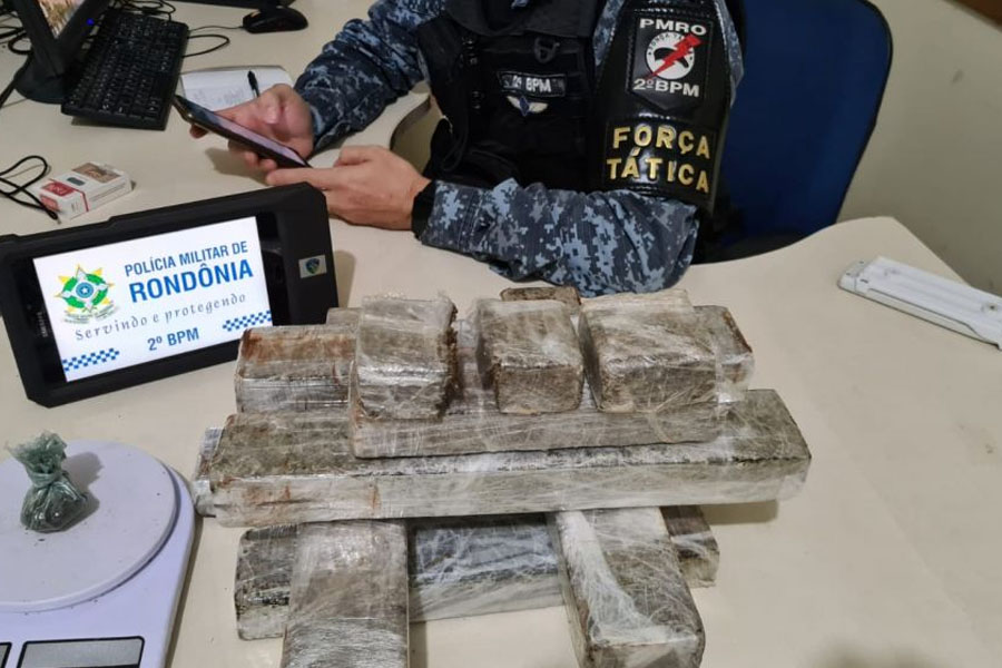 Polícia Militar prende dois indivíduos com quase 6 Kg de Maconha, em Ji-Paraná - News Rondônia