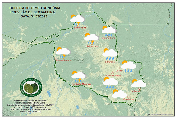 BOLETIM DO TEMPO: Previsão para essa sexta-feira 31 - News Rondônia