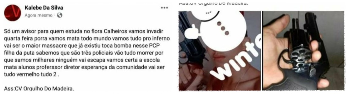 NO FACEBOOK - Perfil mostra armas e promete massacre de facção na Escola Flora Calheiros - News Rondônia