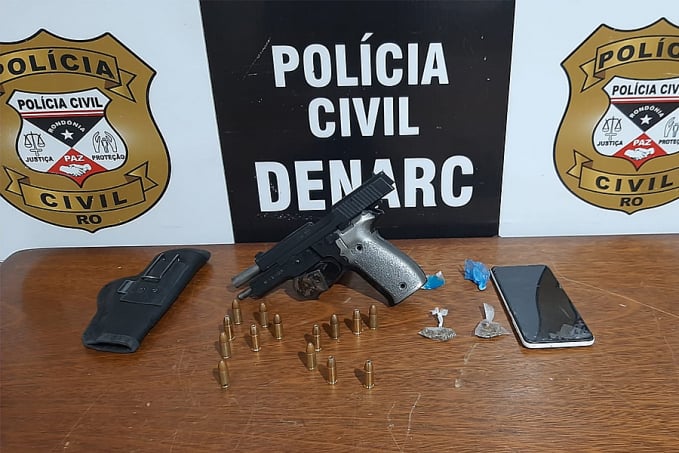 Homem é flagrado com pistola chinesa em apartamento de condomínio popular na zona sul - News Rondônia