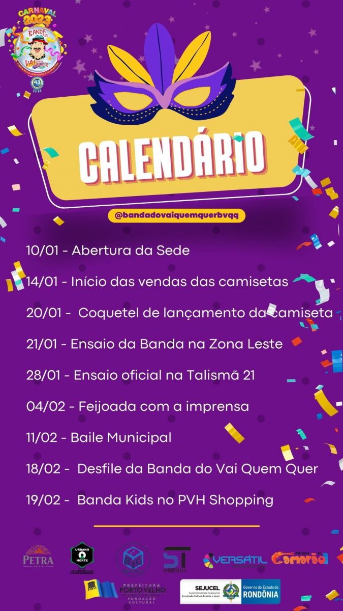 Sede da Banda do Vai Quem Quer abre nesta terça-feira em Porto Velho - News Rondônia