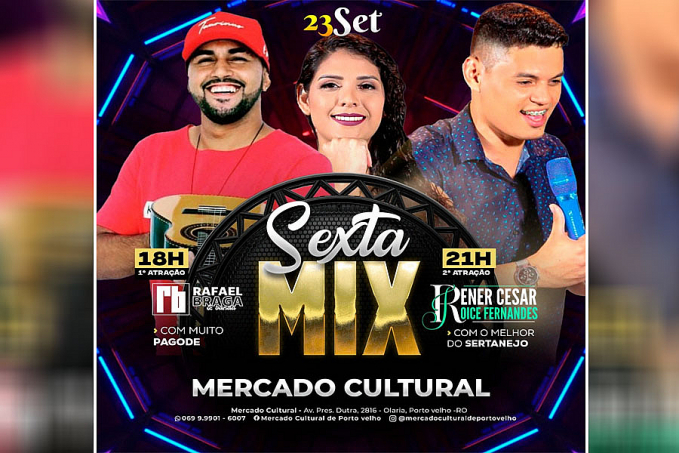 SHOWS: Confira as atrações do final de semana no Mercado Cultural de Pvh - News Rondônia