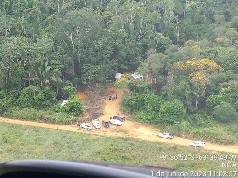 INVASÃO EM RO: PM age e desativa acampamento irregular na Floresta Nacional do Bom Futuro