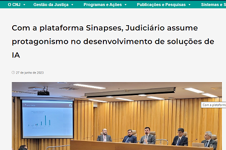 CNJ reconhece protagonismo do TJRO na criação e aplicabilidade da plataforma Sinapses, de Inteligência Artificial