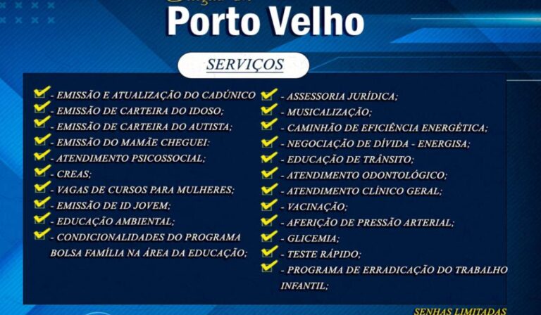 Tenda Família Cidadã atenderá no bairro Flodoaldo Pontes Pinto no sábado (1º) - News Rondônia