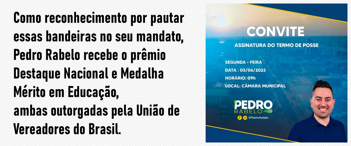 Pedro Rabelo convida população de Cacoal para solenidade de posse na Câmara dos Vereadores - News Rondônia