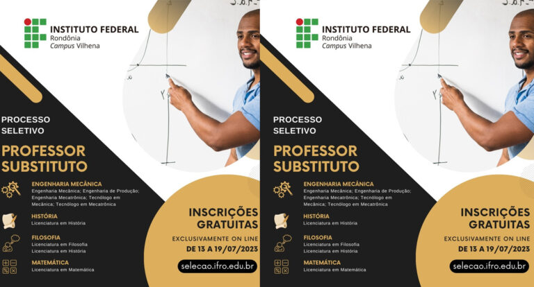 Campus Vilhena seleciona professores de Engenharia Mecânica, Filosofia, História e Matemática