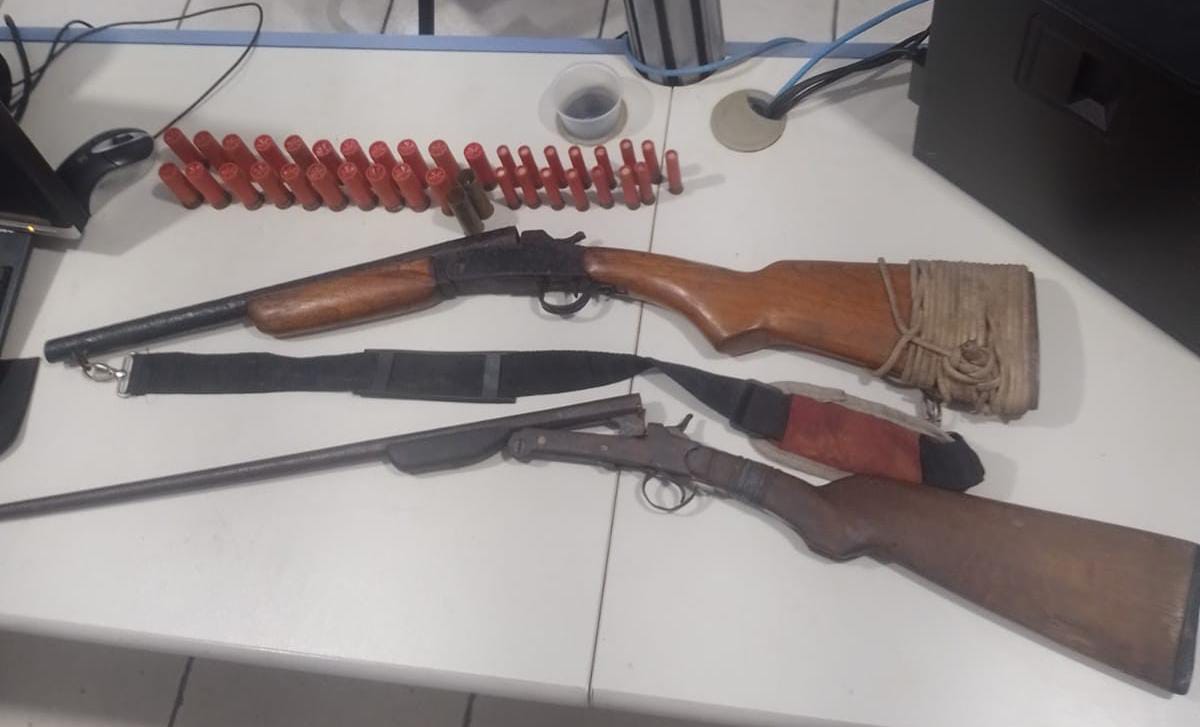 Homem é preso com armas após furtar galinhas do vizinho