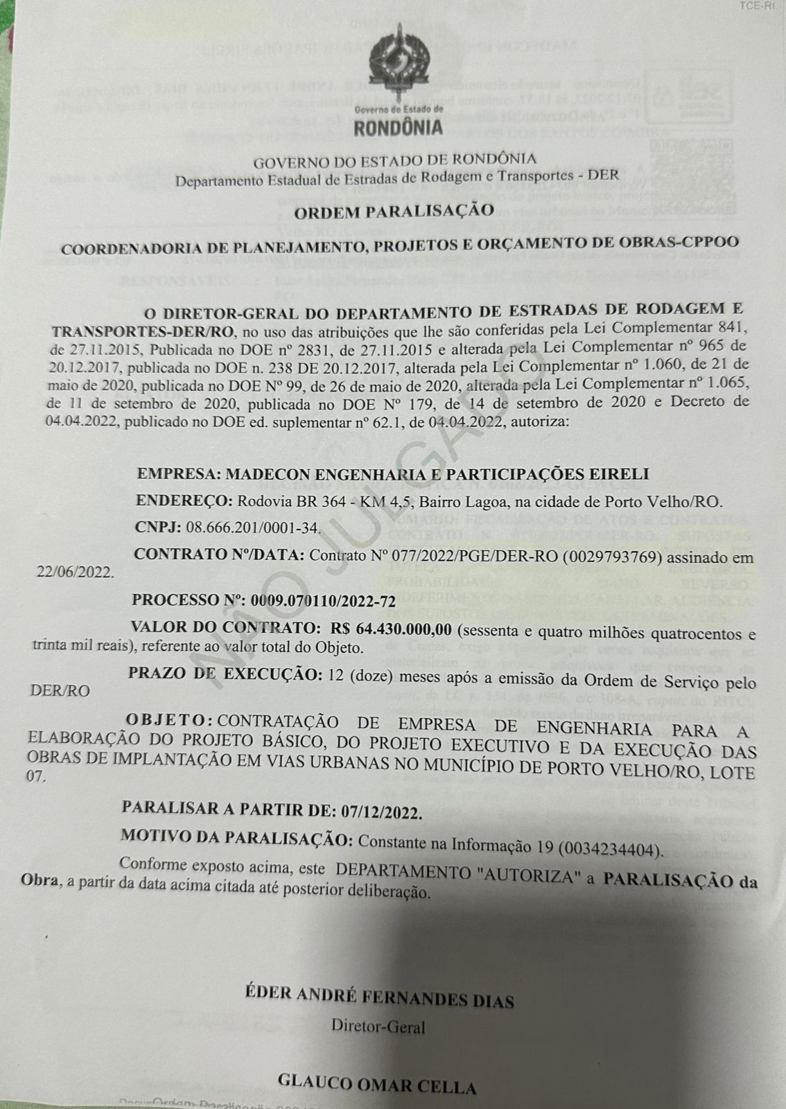 Vereador Everaldo Fogaça e adjunto da SGG visitam TCE/RON para tratar do programa Tchau Poeira - News Rondônia