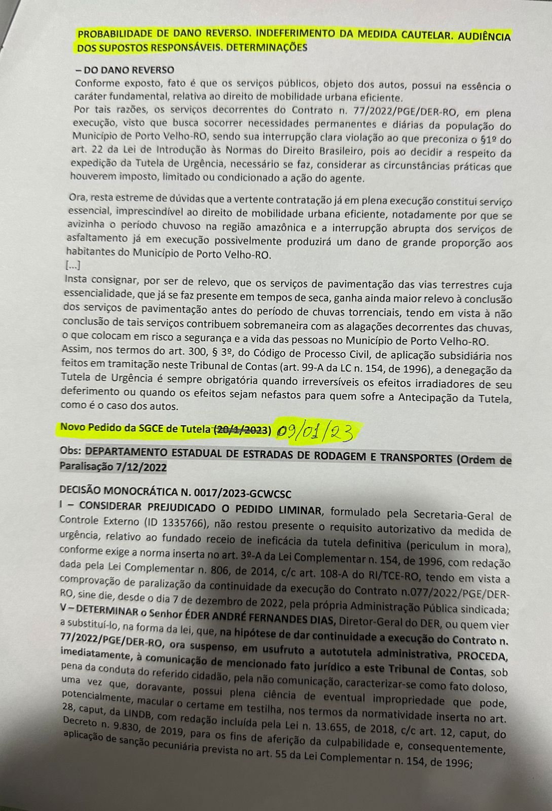 Vereador Everaldo Fogaça e adjunto da SGG visitam TCE/RON para tratar do programa Tchau Poeira - News Rondônia