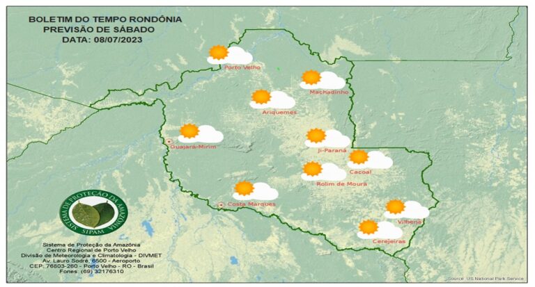 BOLETIM DO TEMPO: Previsão do Tempo para os dias 08, 09 e 10 de Julho