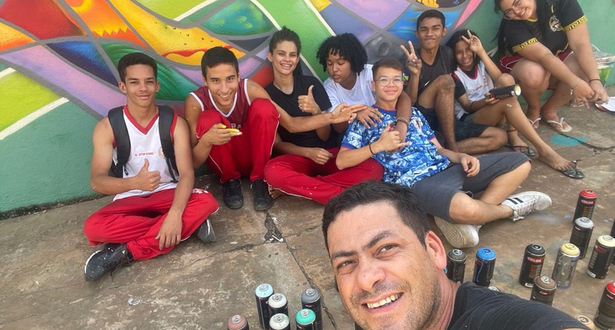 Oficina de Grafite do Projeto Jovem Empreendedor Cultural encerra o 1º ciclo de atividades no Colégio Militar Dom Pedro II em Porto Velho - News Rondônia Oficina de Grafite do Projeto Jovem Empreendedor Cultural encerra o 1º ciclo de atividades no Colégio Militar Dom Pedro II em Porto Velho