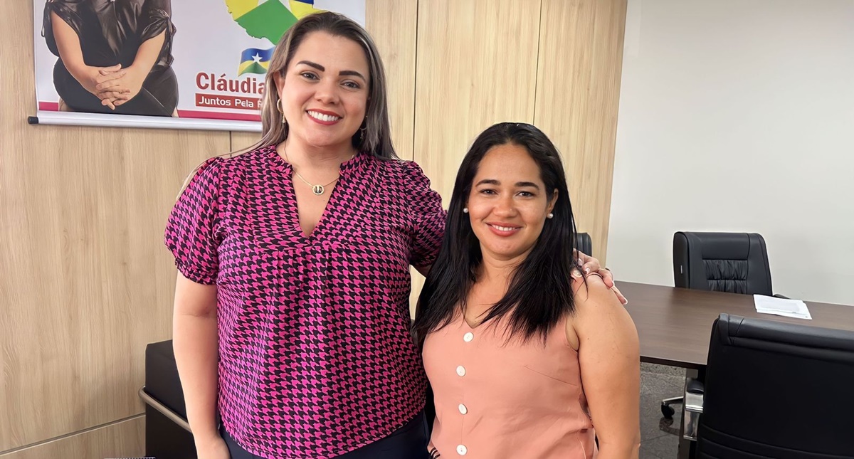 Deputada estadual Cláudia de Jesus (PT) com a vereadora Matilde (PT) de Presidente Médici