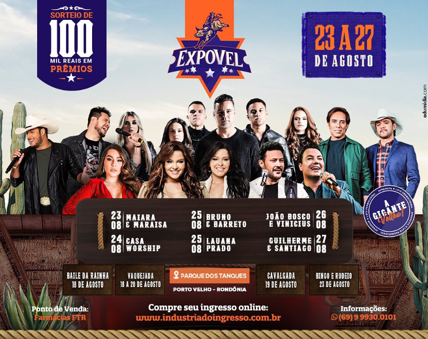 Contagem Regressiva: Baile da Coroação no dia 19 e Início da 12ª Expovel em 23 de Agosto - News Rondônia