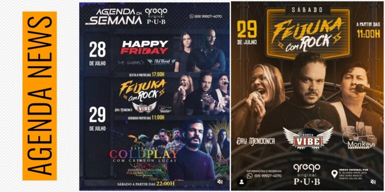 Agenda News: Curta um final de semana com muita música e feijoada no Grego Original Pub, por Renata Camurça - News Rondônia