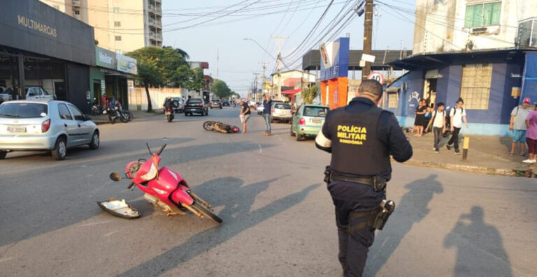 Colisão entre motos deixa duas vítimas na Avenida Amazonas - News Rondônia